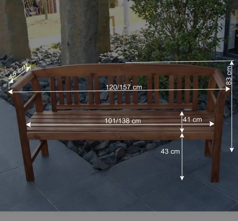 Wohnen Klassische Sitzbank Run für Garten