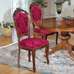 Wohnen Klassischer Essstuhl in Dunkelrot - Vennezo