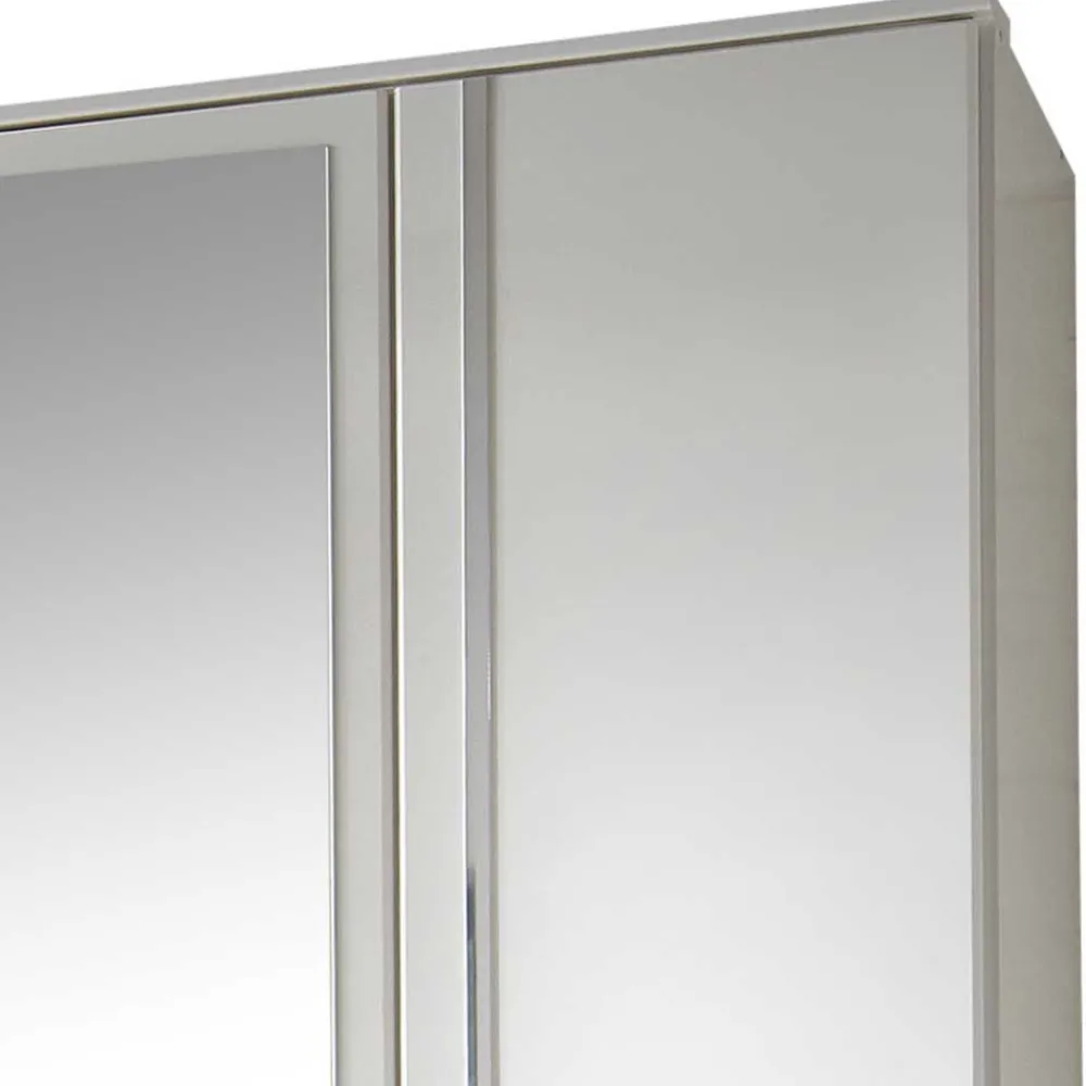 Wohnen Jugendzimmerschränke*Klassischer Kleiderschrank in Weiß mit Chrom - Miracella