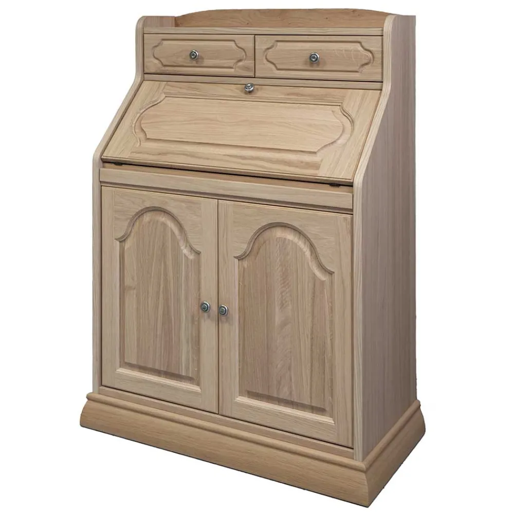 Wohnen Esszimmerschränke|Highboards*Klassischer Schreibschrank Sekretär aus Eiche - Hamptony