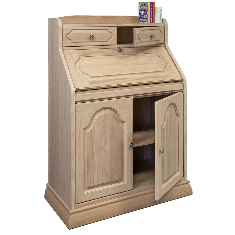 Wohnen Esszimmerschränke|Highboards*Klassischer Schreibschrank Sekretär aus Eiche - Hamptony