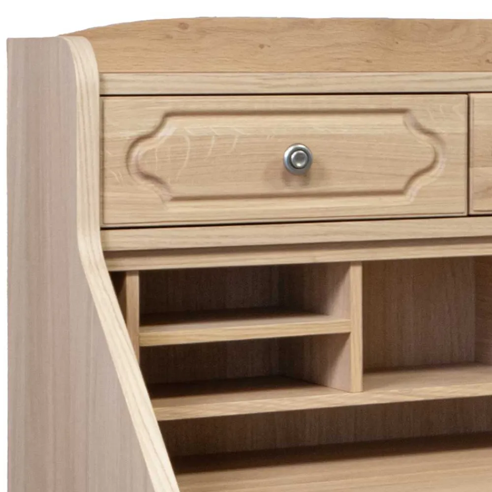 Wohnen Esszimmerschränke|Highboards*Klassischer Schreibschrank Sekretär aus Eiche - Hamptony