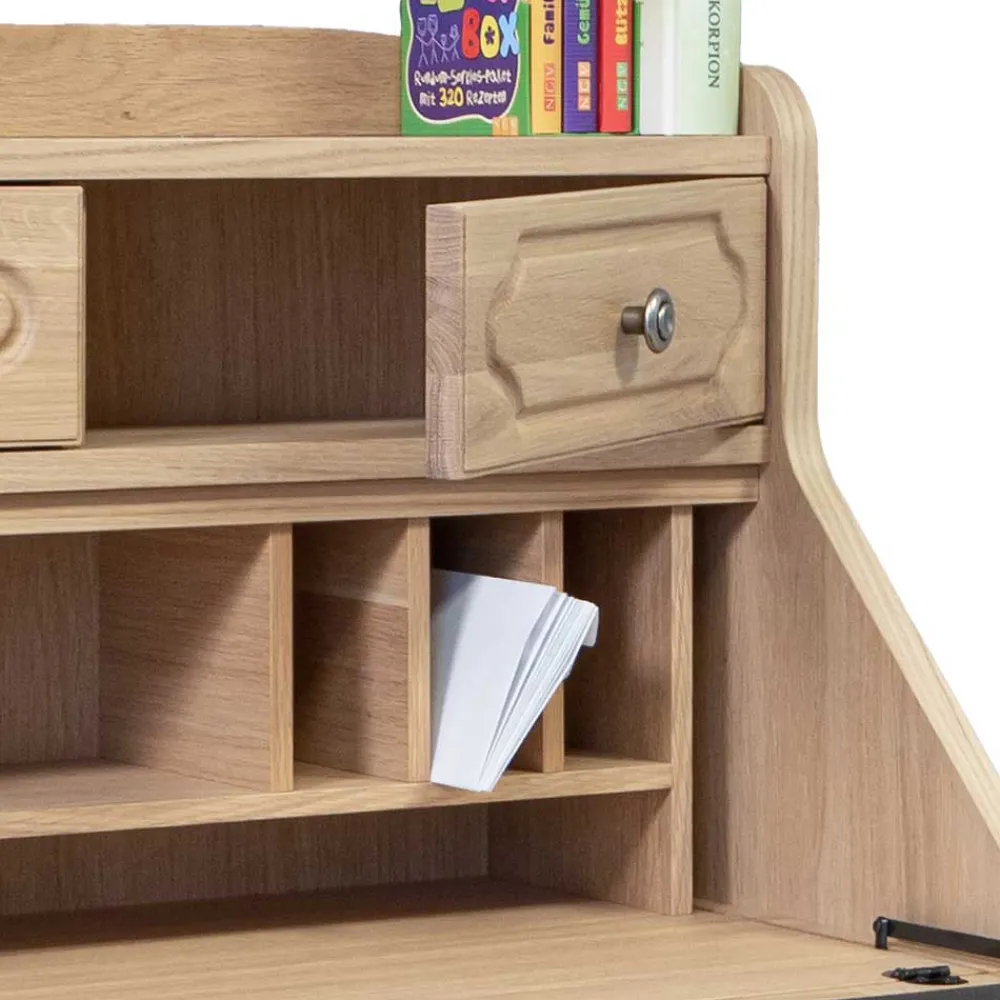 Wohnen Esszimmerschränke|Highboards*Klassischer Schreibschrank Sekretär aus Eiche - Hamptony