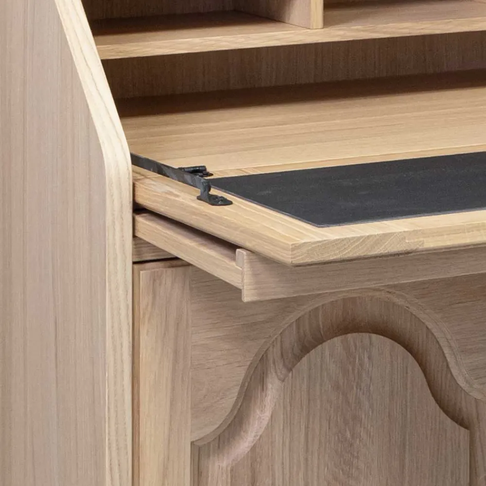 Wohnen Esszimmerschränke|Highboards*Klassischer Schreibschrank Sekretär aus Eiche - Hamptony