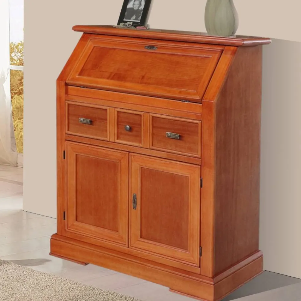 Wohnen Esszimmerschränke*Klassischer Sekretär in Kirschbaumfarben - Troyesa