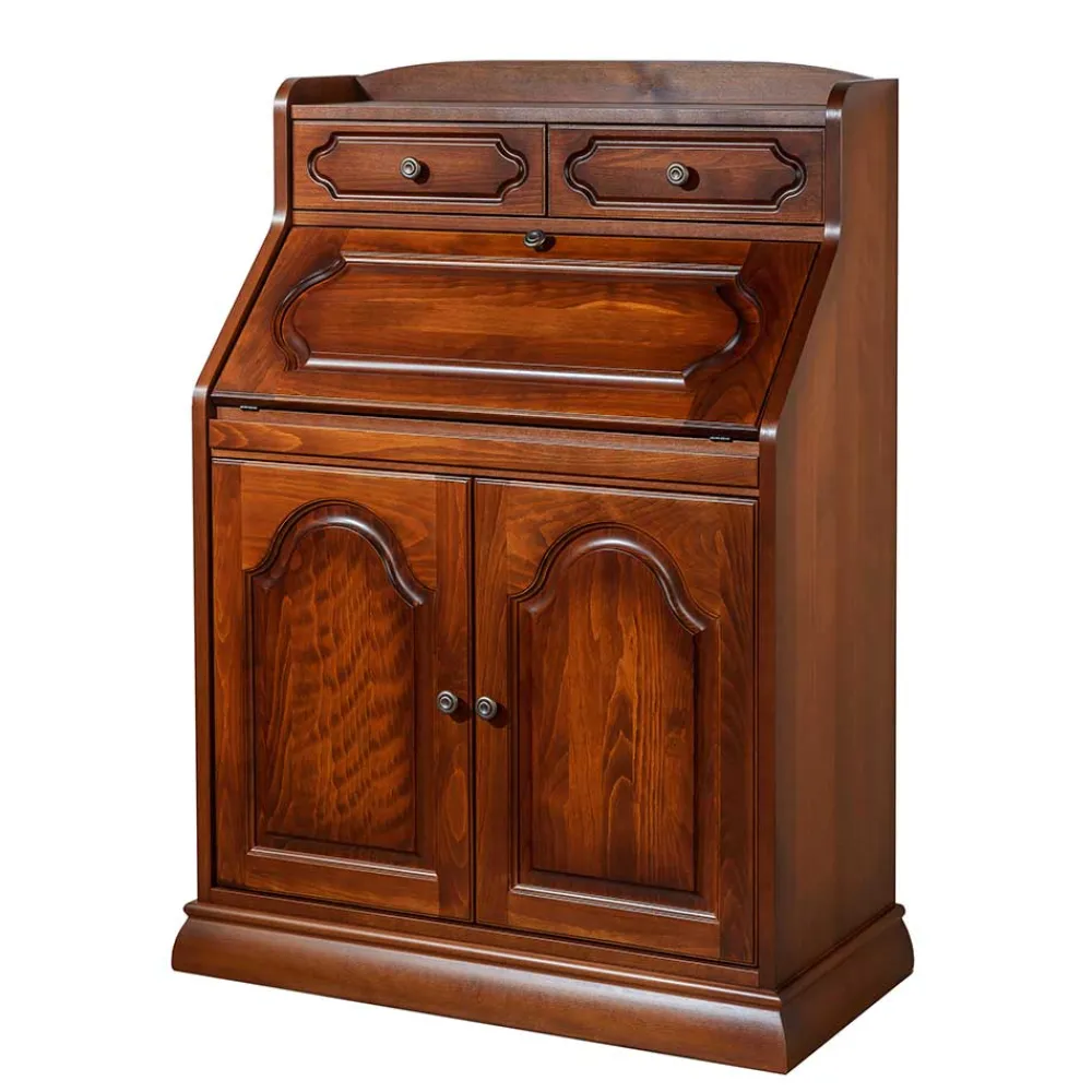 Wohnen Tische|Braune Möbel*Klassischer Sekretär in Nussbaum - Modicca