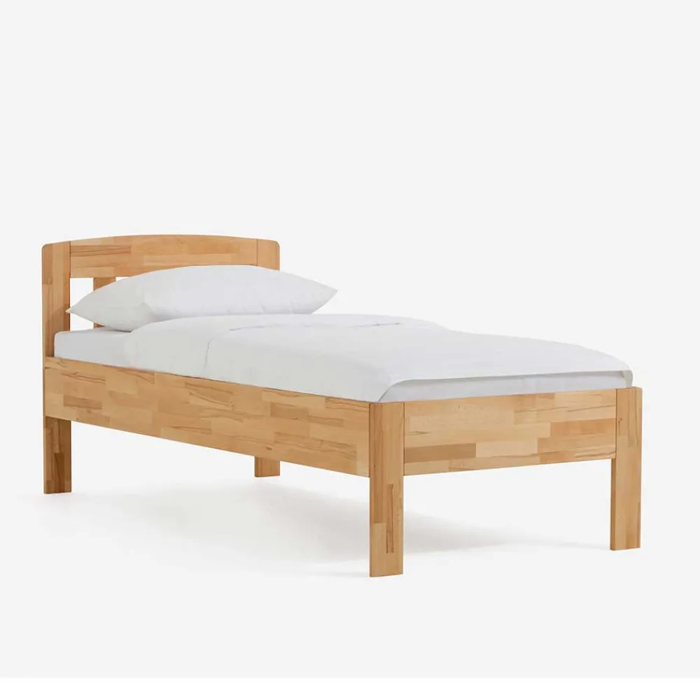 Wohnen Klassisches Holzbett Seriacus mit Kopfteil halboffen