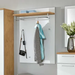 Wohnen Bürogarderoben|Garderoben*Kleiderpaneel Wynoca in Weiß Glas beschichtet