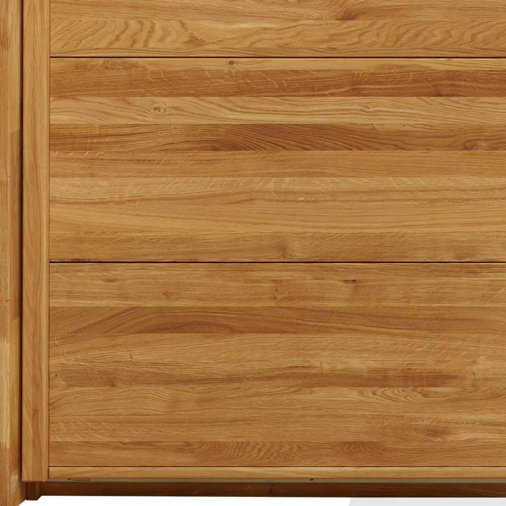 Wohnen Glasmöbel|Massivholzmöbel*Kleiderschrank aus Wildeiche mit Weißglas - Divnoi