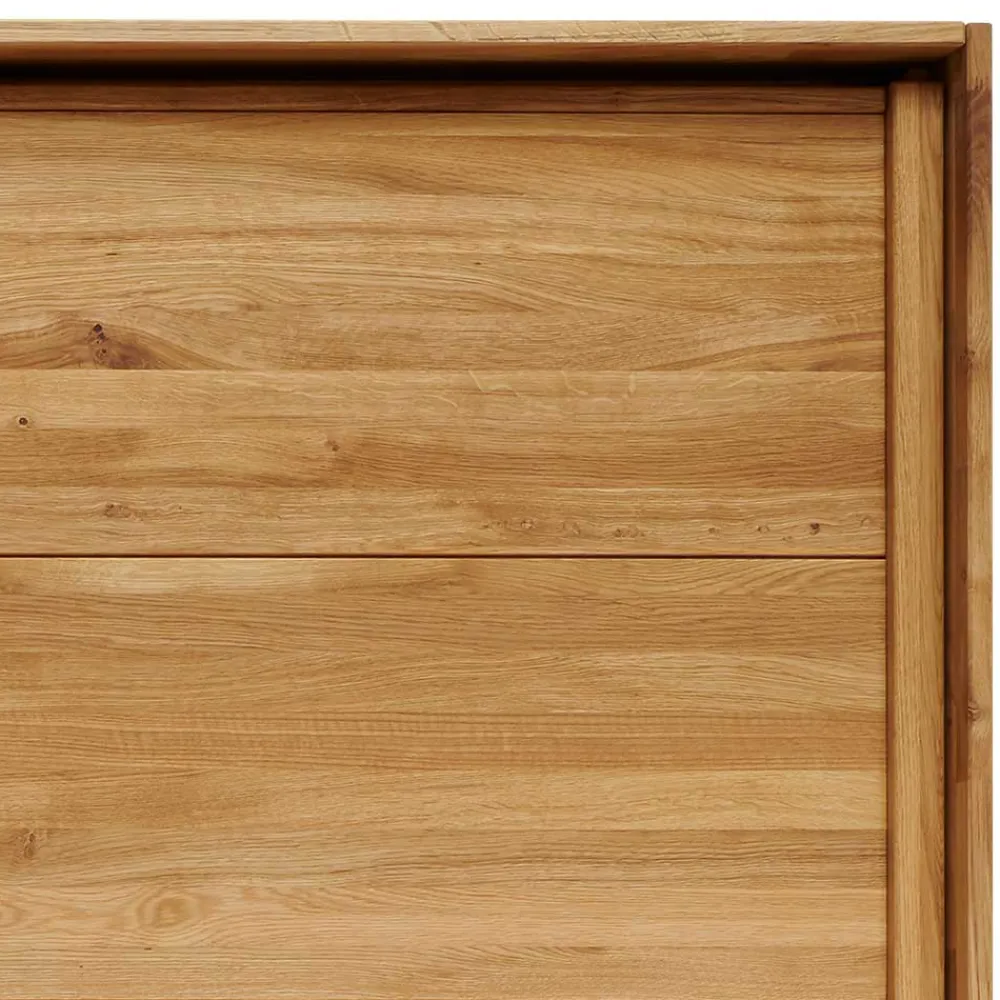 Wohnen Glasmöbel|Massivholzmöbel*Kleiderschrank aus Wildeiche mit Weißglas - Divnoi