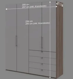 Wohnen Kleiderschrank fürs Schlafzimmer mit zwei Gleittüren - Vaclyn