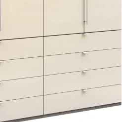 Wohnen Jugendzimmerschränke*Kleiderschrank glasbeschichtet in Creme - Laingo