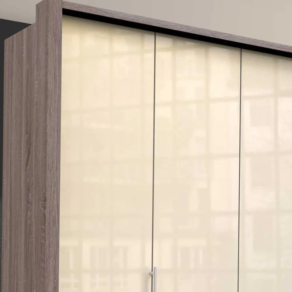 Wohnen Jugendzimmerschränke*Kleiderschrank glasbeschichtet in Creme - Laingo