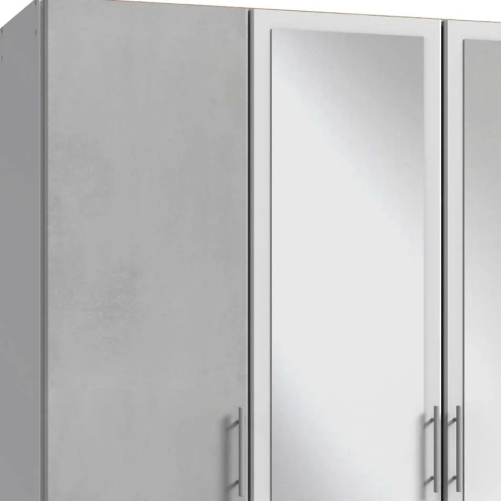 Wohnen Kleiderschrank in Betonoptik Lichtgrau - Unesc