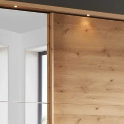 Wohnen Kleiderschränke|Kleiderschränke*Kleiderschrank in Eiche Bianco & Spiegel - Paniola