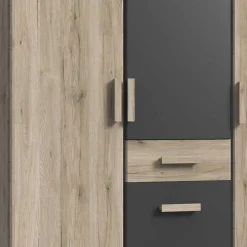 Wohnen Kleiderschrank in Eiche San Remo - Jilamenda