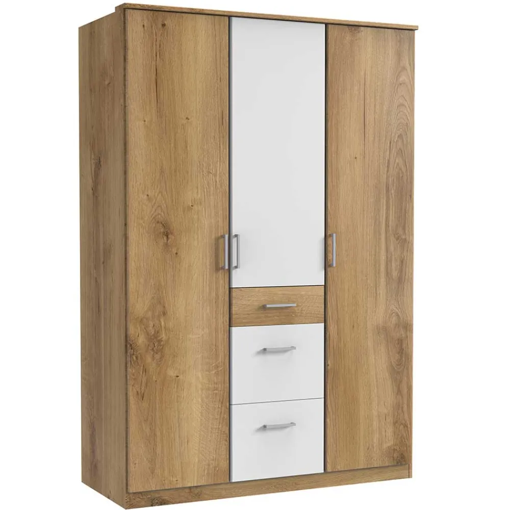 Wohnen Kleiderschrank in Holzoptik Plankeneiche - Curacao