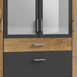 Wohnen Kleiderschrank in Plankeneiche Holzoptik - Leviza