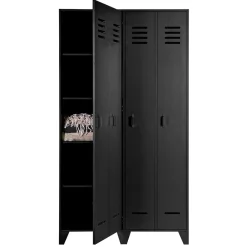 Wohnen Kleiderschränke|Kleiderschränke*Kleiderschrank in Spind Optik aus Holz und Holzwerkstoff - Tivegos