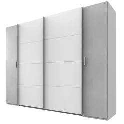 Wohnen Kleiderschränke|Kleiderschränke*Kleiderschrank in Weiß & Lichtgrau Beton Optik - Viganno