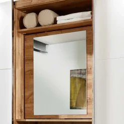 Wohnen Kleiderschrank in Weiß & Plankeneiche Optik - Stufania