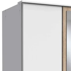 Wohnen Jugendzimmerschränke*Kleiderschrank in Weiß und Eiche Sägerau Dekor - Magdelan I