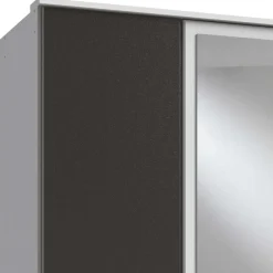 Wohnen Jugendzimmerschränke*Kleiderschrank in Weiß und Dunkelgrau - Vanila