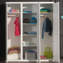 Wohnen Jugendzimmerschränke*Kleiderschrank Maggy in Weiß