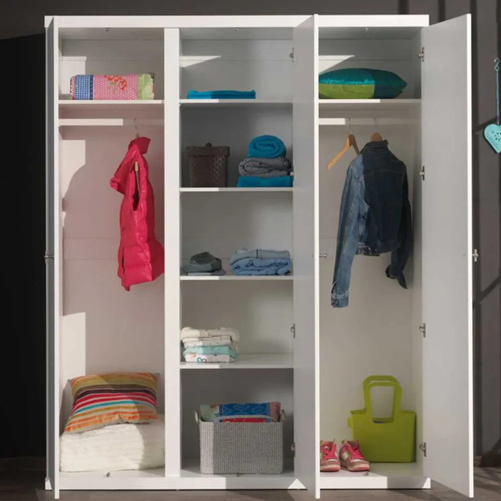 Wohnen Jugendzimmerschränke*Kleiderschrank Maggy in Weiß