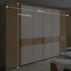Wohnen Massivholzmöbel|Kleiderschränke*Kleiderschrank mit 6 Türen 300 cm breit - Emdsiva