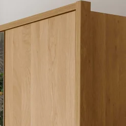 Wohnen Kleiderschrank mit 4 Türen in Eiche - Emdsiva