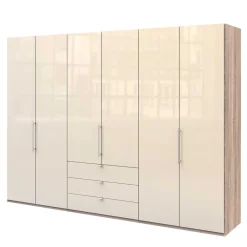 Wohnen Kleiderschrank mit drei Schubladen & Falttüren - Rativian II