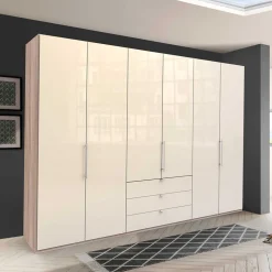 Wohnen Kleiderschrank mit drei Schubladen & Falttüren - Rativian II