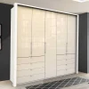 Wohnen Kleiderschränke|Kleiderschränke*Kleiderschrank mit Glasfront in Cremefarben - Zidarie
