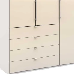 Wohnen Kleiderschränke|Kleiderschränke*Kleiderschrank mit Glasfront in Cremefarben - Zidarie