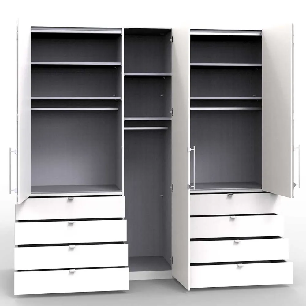 Wohnen Kleiderschränke|Kleiderschränke*Kleiderschrank mit Glasfront in Cremefarben - Zidarie