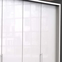Wohnen Kleiderschrank mit Glasfront Weiß - Dolienca
