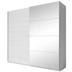 Wohnen Kleiderschränke|Kleiderschränke*Kleiderschrank mit Schwebetüren in Esche Weiß - Pruducia