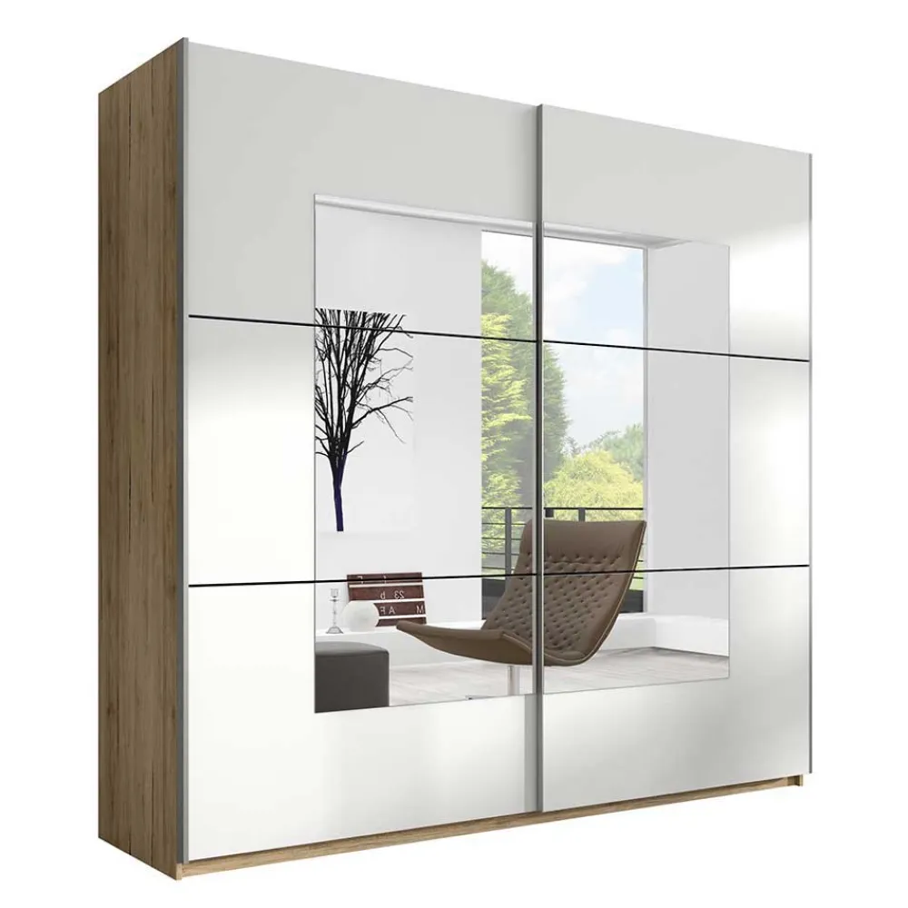 Wohnen Kleiderschrank mit Schwebetüren mit Spiegel - Anglivia