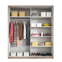 Wohnen Kleiderschrank mit Schwebetüren mit Spiegel - Anglivia