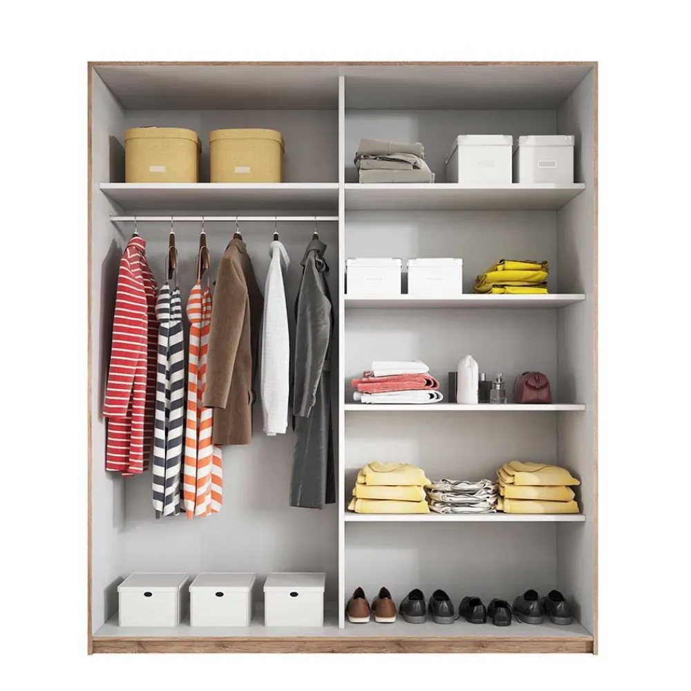 Wohnen Kleiderschrank mit Schwebetüren mit Spiegel - Anglivia