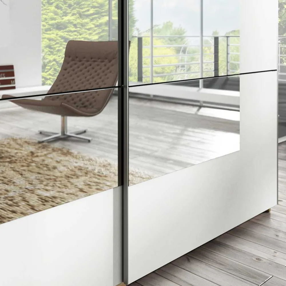 Wohnen Kleiderschrank mit Schwebetüren mit Spiegel - Anglivia