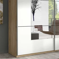 Wohnen Kleiderschrank mit Schwebetüren mit Spiegel - Anglivia