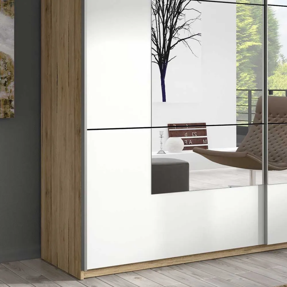 Wohnen Kleiderschrank mit Schwebetüren mit Spiegel - Anglivia