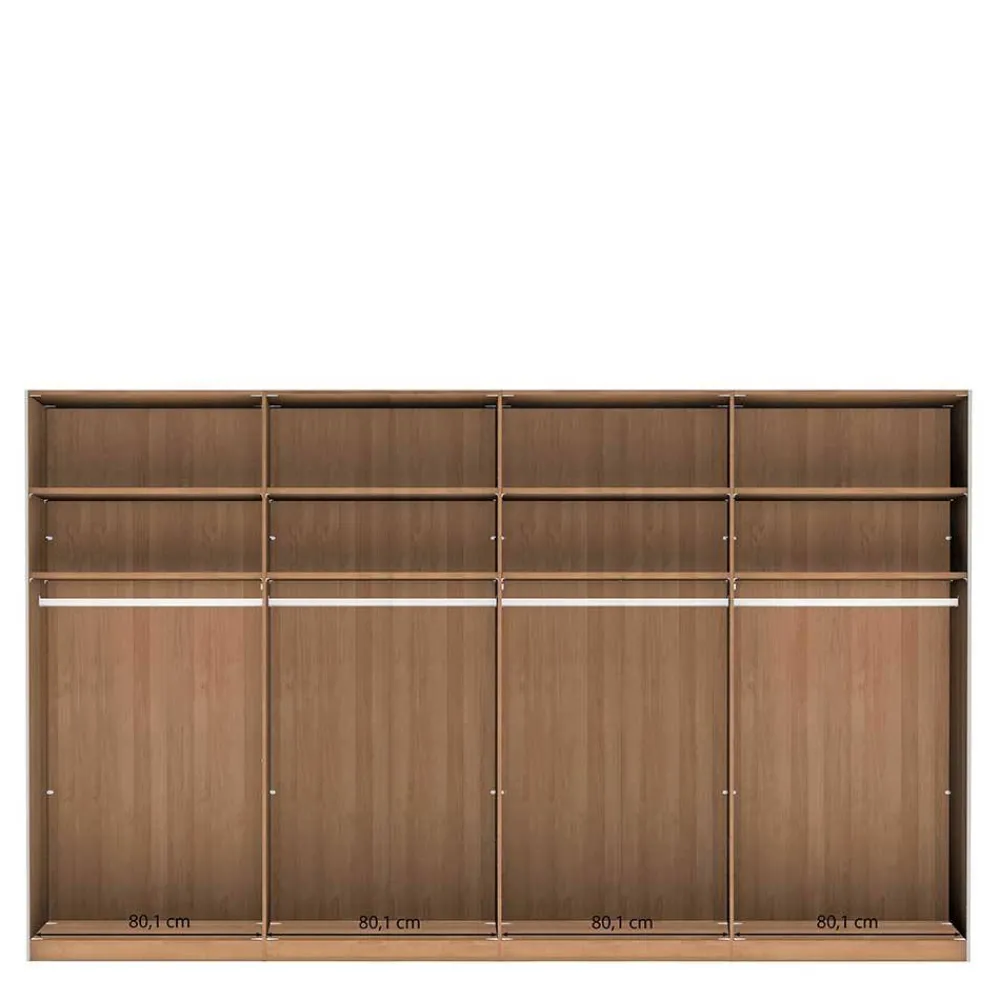 Wohnen Naturholzmöbel|Braune Möbel*Kleiderschrank mit Schwebetüren in Dunkelbraun - Vutonia