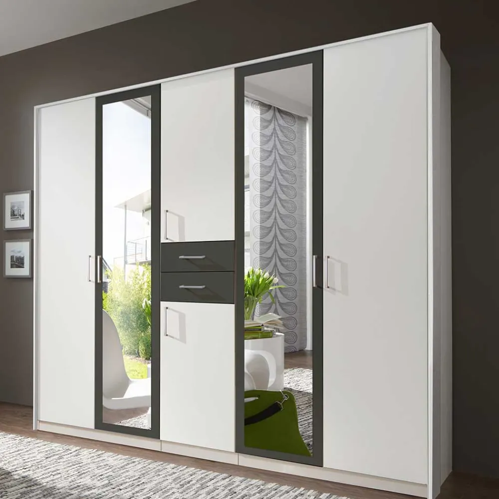 Wohnen Schränke|Kleiderschränke*Kleiderschrank mit Spiegel modern - Nikaragva