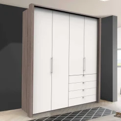 Wohnen Jugendzimmerschränke*Kleiderschrank mit vier Metallauszug Schubladen - Tivierto