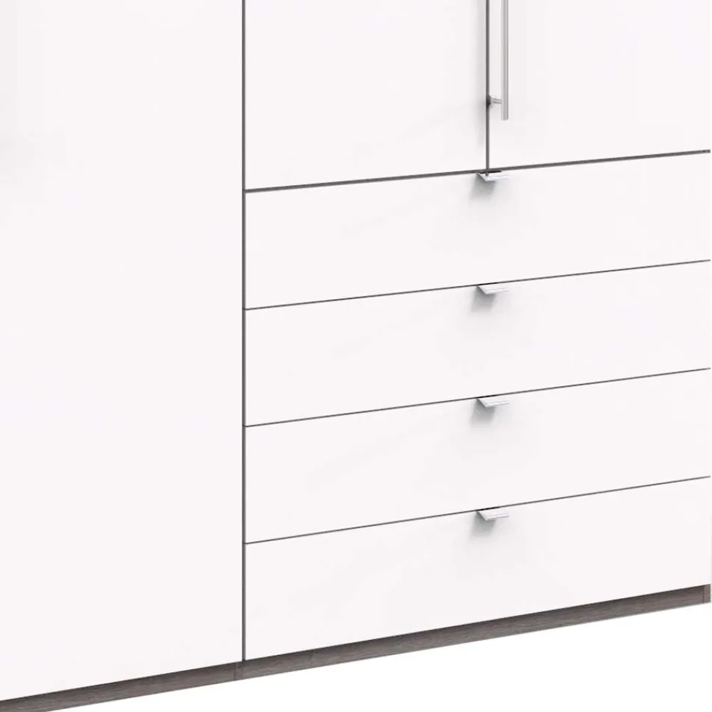 Wohnen Jugendzimmerschränke*Kleiderschrank mit vier Metallauszug Schubladen - Tivierto