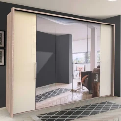 Wohnen Kleiderschrank mit vier Spiegel Tür-Elementen - Rativian III