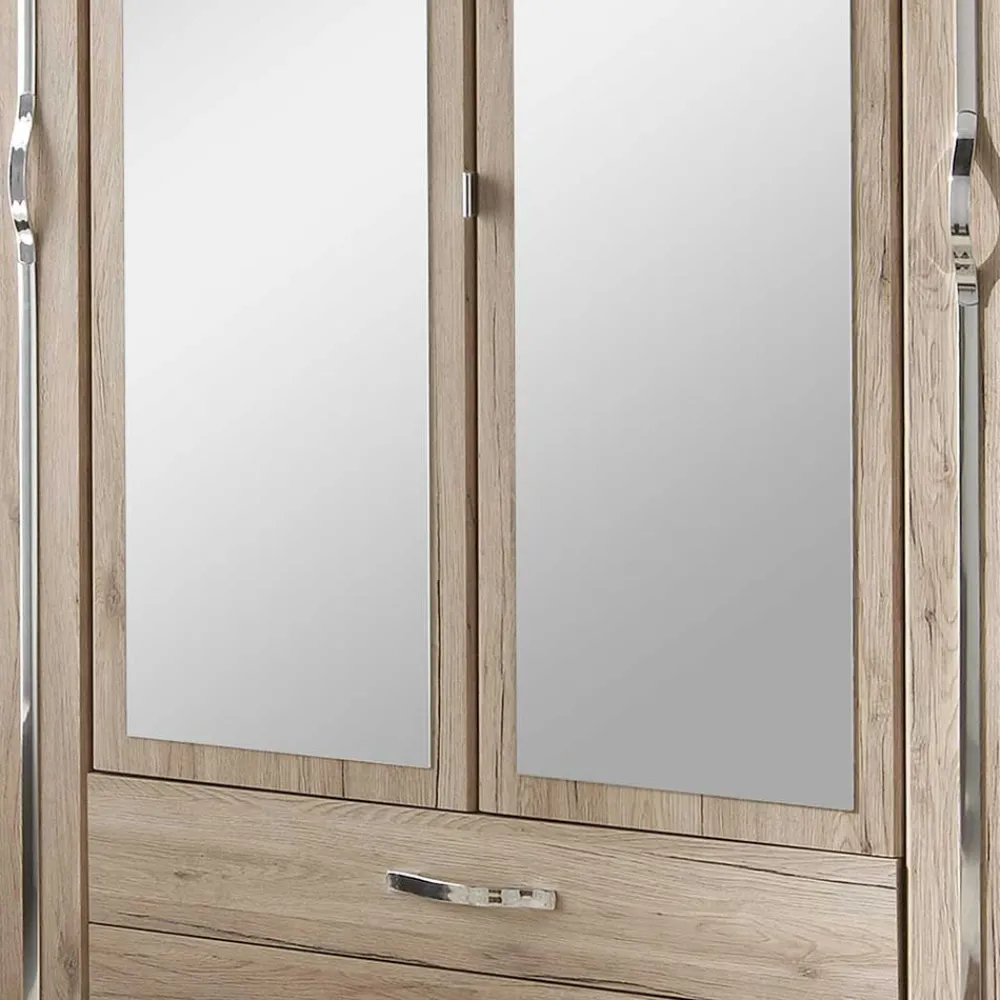 Wohnen Kleiderschrank mit zwei Schubladen & vier Türen - Lagunara